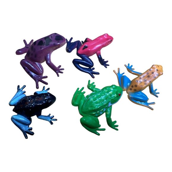 Lot of 5 Frog Plastic Figures 1.5" - Picture 6 of 10